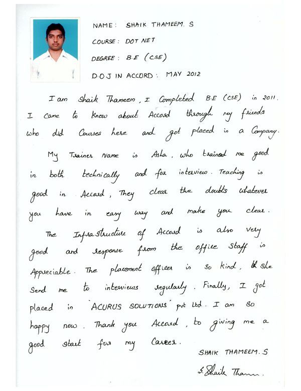 Dot Student Testimonial