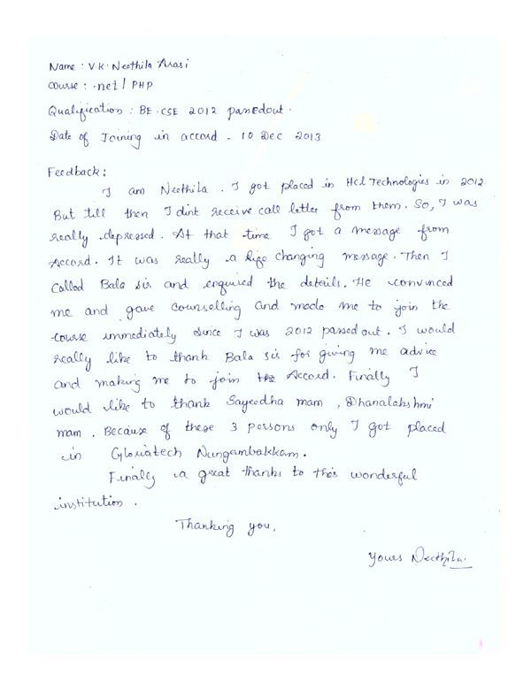 Dot Student Testimonial