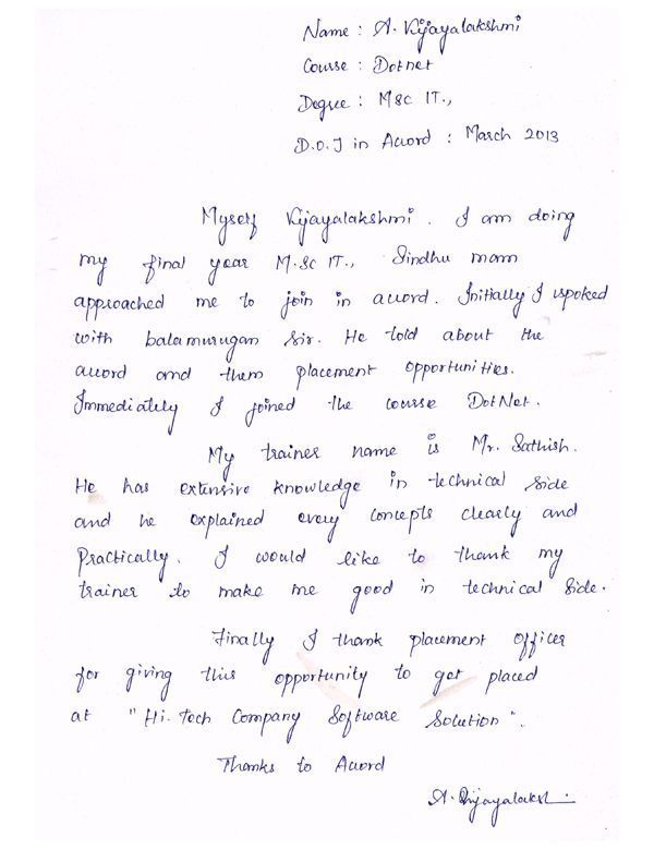 Dot Student Testimonial