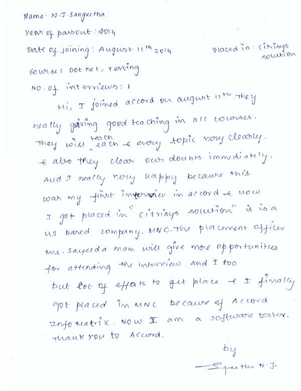 Dot Student Testimonial