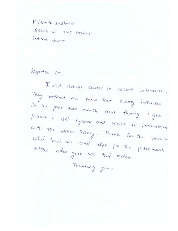 Dot Student Testimonial