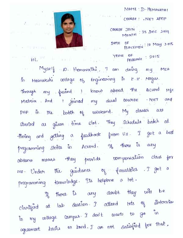 Dot Student Testimonial