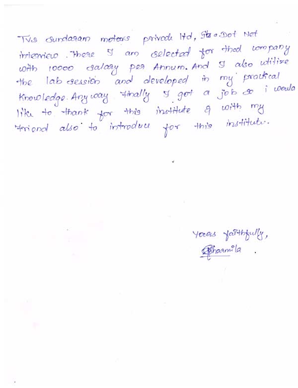 Dot Student Testimonial