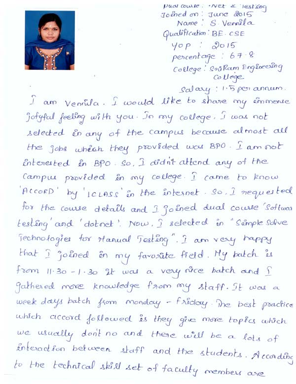 Dot Student Testimonial