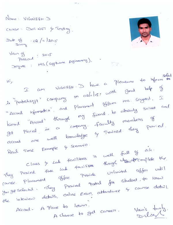 Dot Student Testimonial