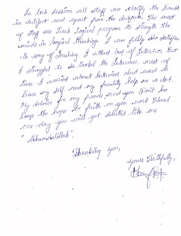 Dot Student Testimonial