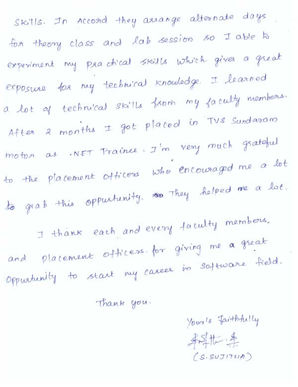 Dot Student Testimonial