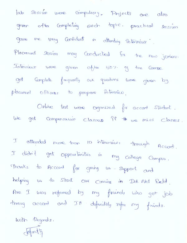 Dot Student Testimonial