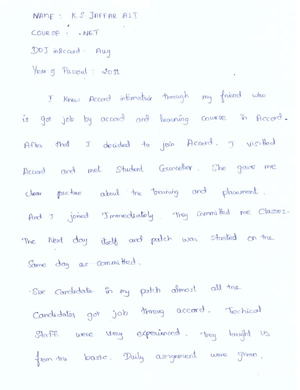 Dot Student Testimonial