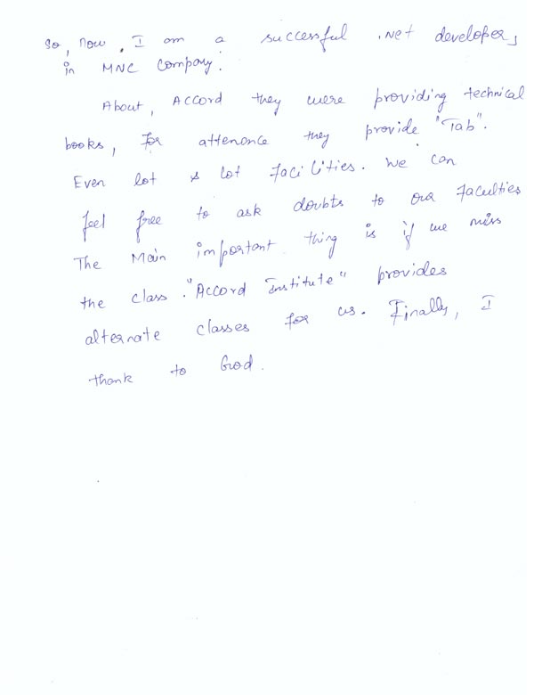 Dot Student Testimonial