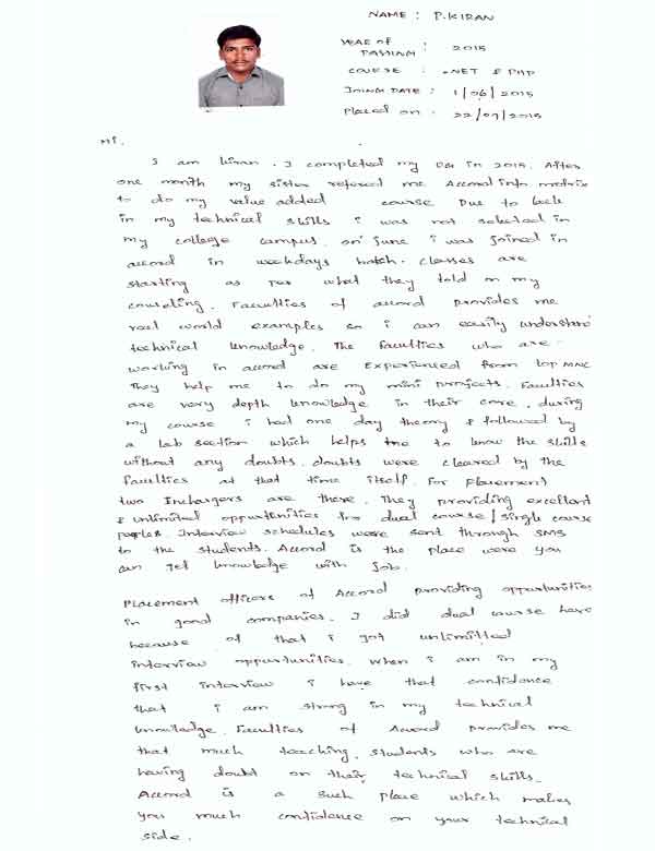 Dot Student Testimonial