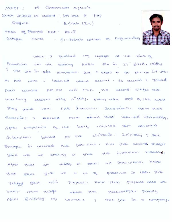 Dot Student Testimonial
