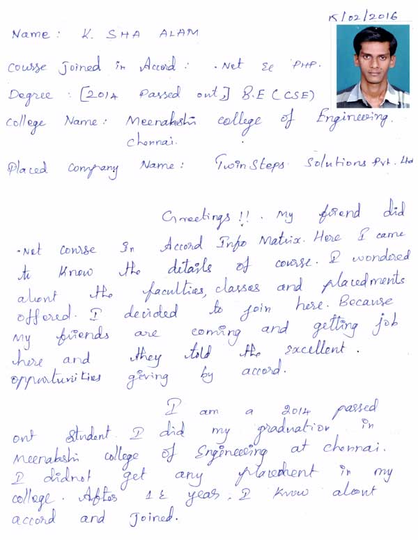 Dot Student Testimonial