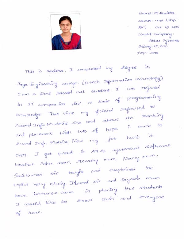 Dot Student Testimonial