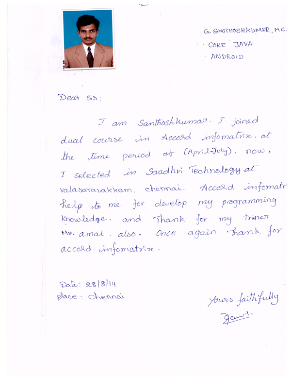 JAVA Student Testimonial