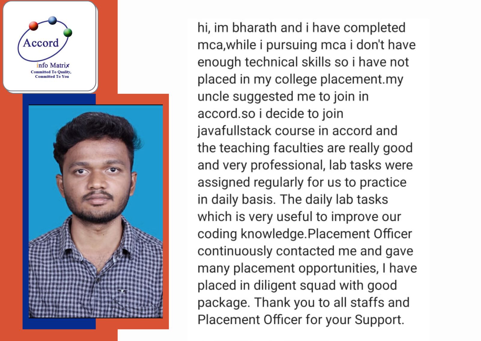 JAVA Student Testimonial